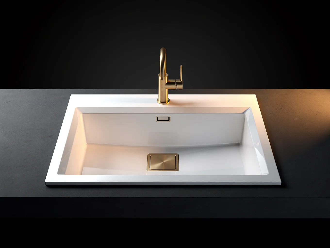 Example design inspiration of designer sink and copper fixtures in Dunwoody