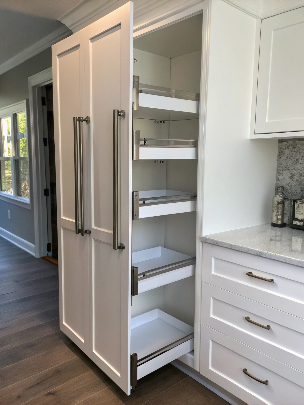 Example design inspiration of custom kitchen pantry cabinetry in Dunwoody