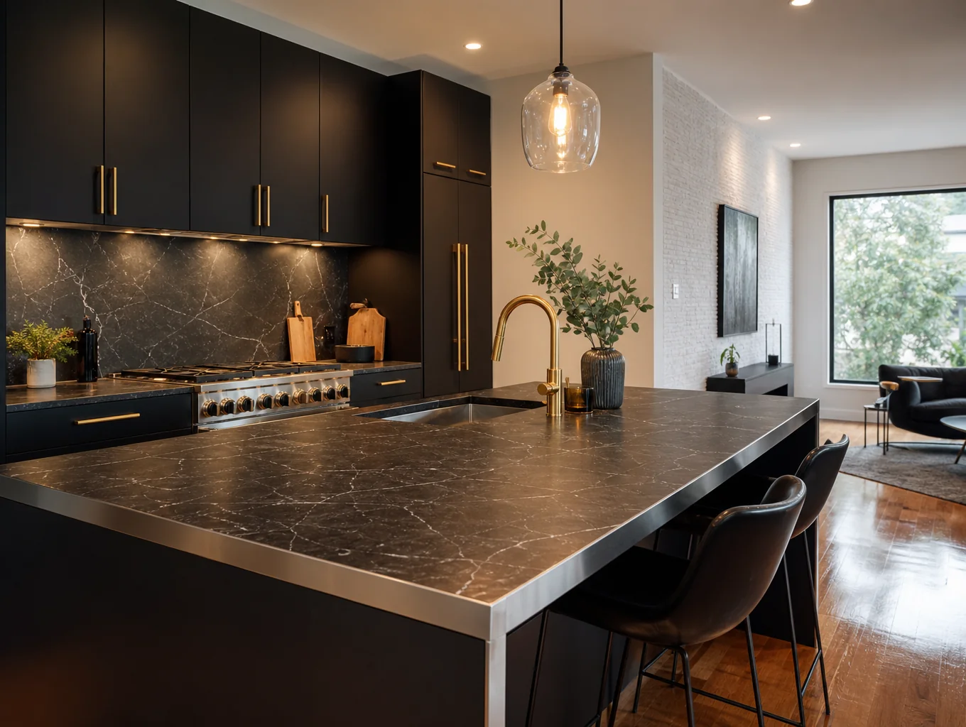 Example design inspiration of kitchen island wall removal in Dunwoody GA