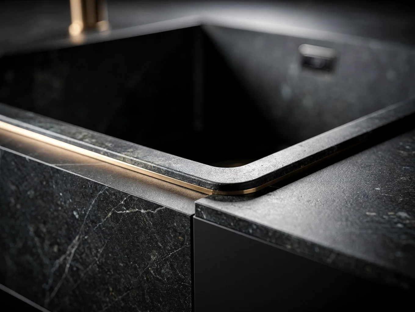 Example design inspiration of marble kitchen countertop in Dunwoody home