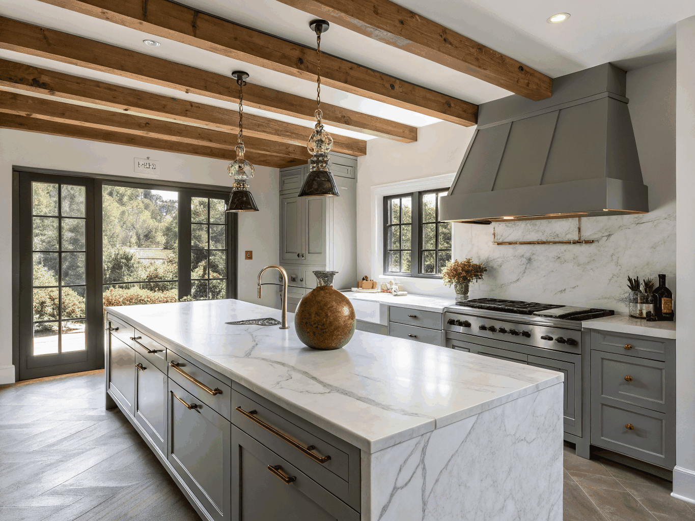Example design inspiration of natural light kitchen layout in Dunwoody
