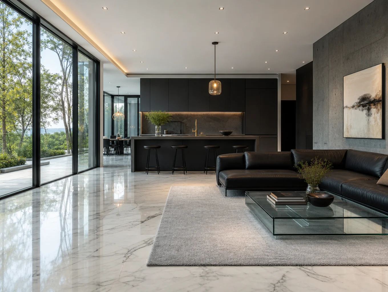 Example design inspiration of load-bearing wall removal in Dunwoody home