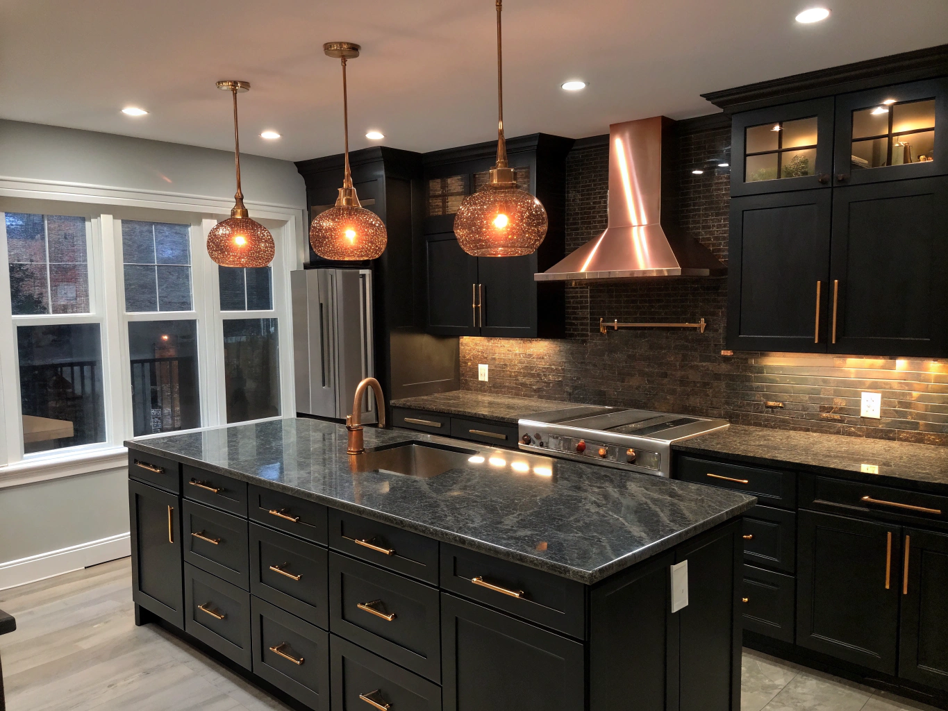 Example design inspiration of two-tone kitchen cabinets in Dunwoody GA